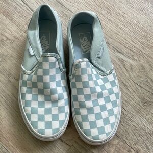 Blue checkered vans